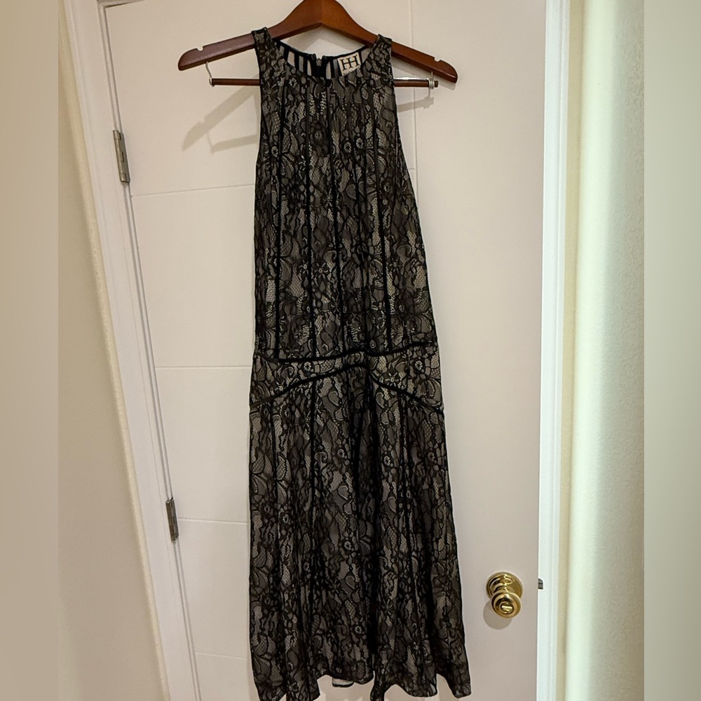 Haute Hippie Black Silk Lace Dress
